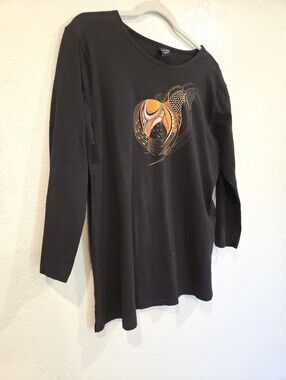 Sabaku Artwear Shirt Womens Med Native American Equestrian Southwestern Vintage